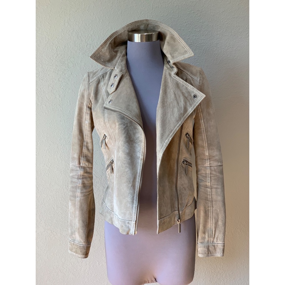 *CLOSET CLOSING* Michael Kors Suede Moto Jacket- Sz Small - Picture 3 of 13